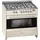Gurari GCH E 911 Cr Gas Elektro Standherd 90 cm +GCH F 461 BG 9 Dunstabzugshaube 90 cm - Creme