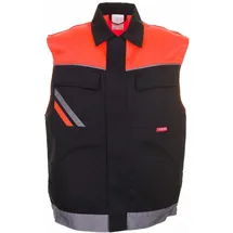 Planam Weste schwarz/orange/zink Größe L