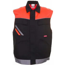 Planam Weste schwarz/orange/zink Größe L