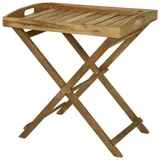 Tablett-Tisch Beistelltisch Serviertisch Laptoptisch - Akazie 38 x 25 x 73 cm