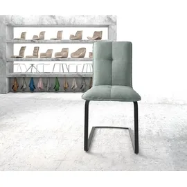 DeLife Freischwinger Maddy-Flex Stripes Mint Freischwinger flach Schwarz, Esszimmerstühle