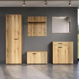 trendteam Garderobenschrank Amrum 60x36x196 cm braun