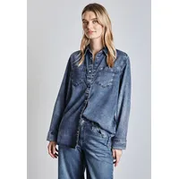 STREET ONE Jeanshemd mit Brusttaschen - blau