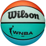 Wilson NBA Wilson WNBA DRV Bright Outdoor Basketball, 6, Orange/Teal