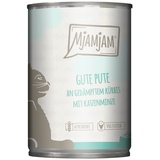 MjAMjAM 6x400g MjAMjAM gute Pute an gedämpftem Kürbis Katzenfutter nass