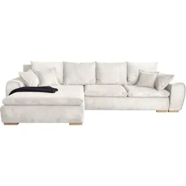 Home Affaire Ecksofa Katja L-Form, B: 325 cm - OTTO. Verlässliche Qualität., Bettfunktion, Bettkasten & 4 Zierkissen beige