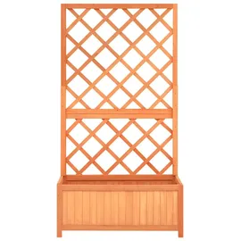 vidaXL Garten-Spalier mit Blumenkasten 70 x 30 x 135 cm Braun