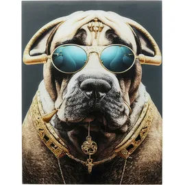 Kare Glasbild, Fashion Dog, 60x80cm