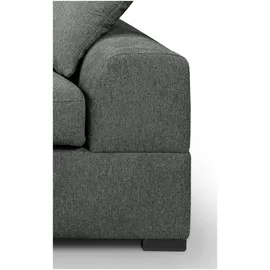 xonox Eckcouch Strukturstoff L-Form 3-Sitzer Grau