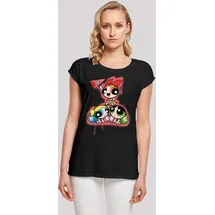 F4NT4STIC Extended Shoulder T-Shirt Powerpuff Girls Cheerleaders in schwarz | Gr.: 5XL