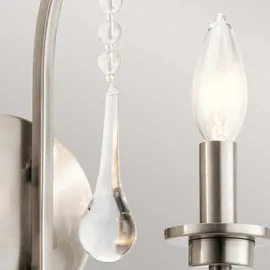 Elstead Lighting Wandleuchte 2-flammig 27,9 cm 38,1 cm silber