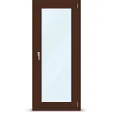 Balkontür Braun, Holz, Classic 68 mm, Mahagonibraun RAL 8016, 760x1760 mm, einteilig, individuell konfigurieren