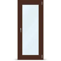 Balkontür Braun, Holz, Classic 68 mm, Mahagonibraun RAL 8016, 760x1760 mm, einteilig, individuell konfigurieren