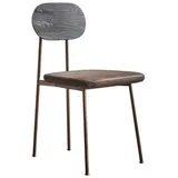 Tikamoon Esszimmerstuhl Schokobrauner Stuhl Yutapi Mohawk aus Eichenholz braun