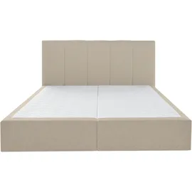 Home Affaire Boxbett "Fidan" beige (beige, creme) B:194cm L:210cm, Komplettbetten Boxspringbett wahlweise mit Bettkasten, in H2, H3 & H4 erhältilich