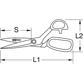 KS Tools TITANplus Universalschere, 225mm