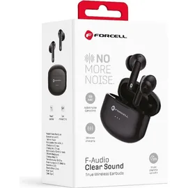 forcell F-AUDIO drahtloser / bluetoothfähiger Stereo-Kopfhörer TWS CLEAR Sound schwarz - Schwarz
