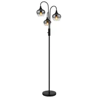 GLOBO Stehleuchte schwarz Metall, 3x E27 Fassung, DxH 43x165