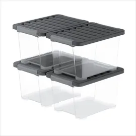 Rotho Aufbewahrungsbox 39,3 x 28,3 x 23 cm 4-tlg. transparent