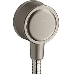 hansgrohe Fixfit Wandanschluss 16884800 mit Rückflussverhinderer, Edelstahl-Optik