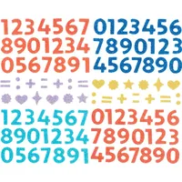 Folia Moosgummi Glitter Sticker Zahlen 112 Stück