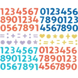 Folia Moosgummi Glitter Sticker Zahlen 112 Stück