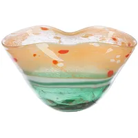 GILDE GLAS art GLAS art Schale Watermelon - Glas - grün, orange - gesprenkeltes Design - lebensmittelgeeignet - Breite 28cm