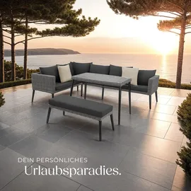 Tectake Pula Loungeset grau