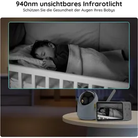 Avylet 2K/3MP Babyphone mit Kamera APP 360° 5" WLAN Video Babyfone