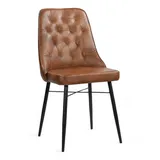 Bistromania Esszimmerstuhl CHESTER - Vintage-Braun Leder