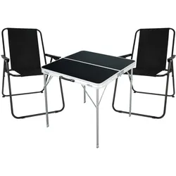 3-tlg Campingmöbel Campingstuhl Campingtisch klappbar L80xB80xH70cm