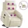 vidaXL Massagesessel mit Aufstehhilfe Elektrisch Kunstleder 92,5 x 100 x 92,5 cm Creme