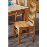 MASSIVMOEBEL24.DE Stuhl Sheesham Holz massiv braun geölt