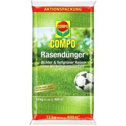 COMPO Rasendünger, Dünger mit 2-3 Monaten Langzeitwirkung, Feingranulat, 13 kg, 400 m2, 20946