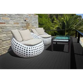 sam möbel gmbh Terrassenfliesen WPC Anthrazit 100 x 100 cm 11 St.