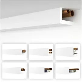 heximo Winkelprofil weiß 1.7 Meter Profile - XPS Abdeckleisten für Heizungsrohre, L-Profil Rohrabdeckleiste Eckleiste Modell: HRA-4-58x90 mm (20.4 Meter / 12 Leisten)