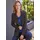 GOLDNER Kurzgröße: Hüftlanger Businessblazer, Multicolor in marine / gemustert), | Gr.: 24