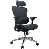 Equip equip, Bürostuhl, mit Kopf und Armstützen bl-sw