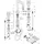 Hansgrohe Citterio 3-Loch Waschtischarmatur Brushed Black Chrome