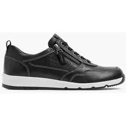 Leder Komfort Schnürer - Damen - schwarz