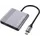 Conceptronic DONN13G 4-in-1 USB 3.2 Gen 1 (3.1 Gen 1) Type-C Grau