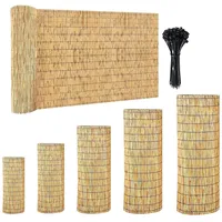 Generisch Schilf Sichtschutz Balkon, Schilfrohrmatte Bambus Sichtschutz, Gartenzaun Bambuszaun Wetterfest Blickdicht Wind Sonnenschutz, Blende als Deko für Garten Terasse Zaun(Natürlich,30x150cm)