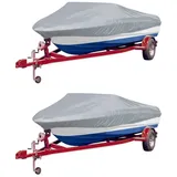vidaXL Bootspersenninge 2 Stk. Grau Länge 488-564 cm Breite 239 cm