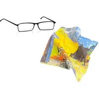 Brillenputztuch Brillenreinigungstuch Brillenpflegetuch Pflegetuch Motiv: Van Gogh, Cafe de Nuit - Mikrofaser, Material: 80% Polyester, 20% Polyamid - Maße: 18 x 12,5cm