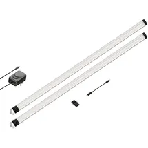 PARLAT LED Unterbau-Leuchte SIRIS, Eckmontage, flach, je 90cm, je 1044lm, weiß 2er Set