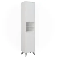 Vicco Badschrank Leano Weiß 38 x 180 cm mit
