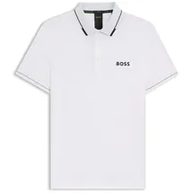 HUGO BOSS Polo Paul Pro, weiss/schwarz