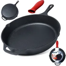 VILDE Gusseisenpfanne Grillpfanne 30 cm