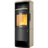 Kaminofen HARK 44-5.3 GT ECOplus 8 kW - Ofenkacheln: Creme - Korpus: graphit