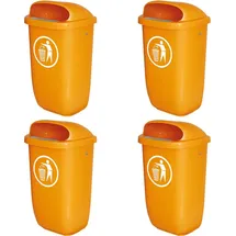 BRB-Lagertechnik Abfallbehälter 50 l 4-tlg. orange